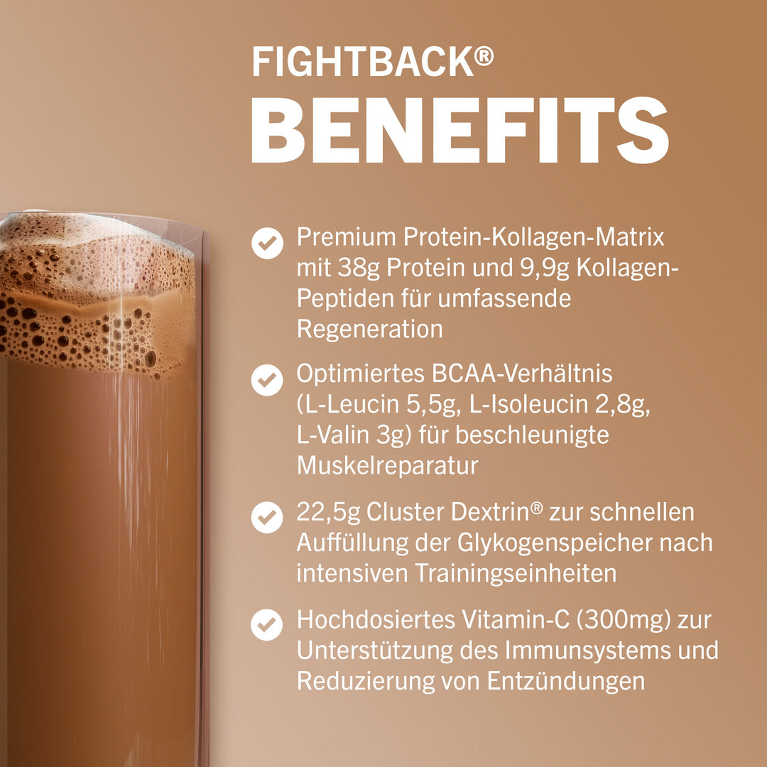 Whey Protein Fightback - Chocolate Milkshake von Suppmission - Benefits #geschmack_chocolate-milkshake