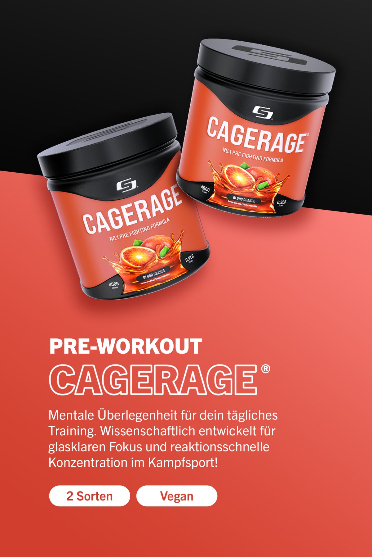 Pre-Workout Cagerage von Suppmission - Fighting Sports Nutrition - Made in Germany